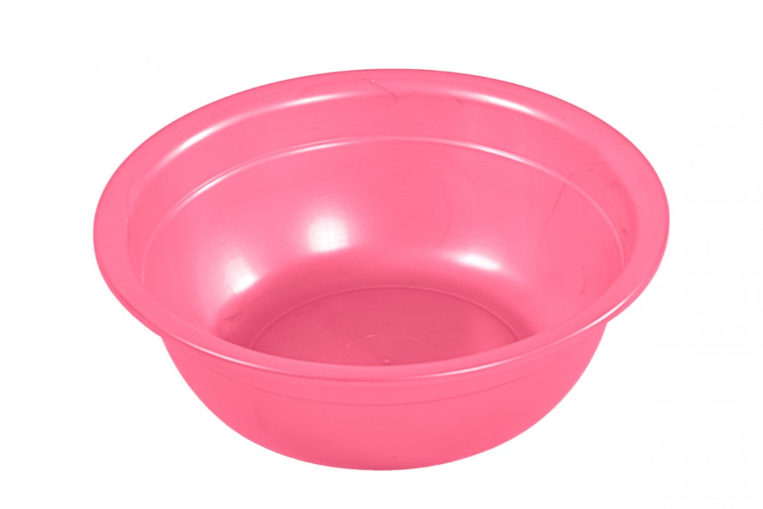 لگن پلاستیکی صورتی با طراحی ساده و کاربردی